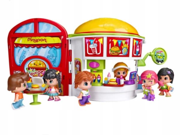Pinypon City BURGER SHOP + DOLL Set