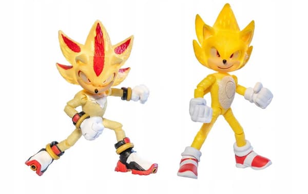 Sonic the Hedgehog 3 Light-Up Super Sonic and Super Shadow Figure Set