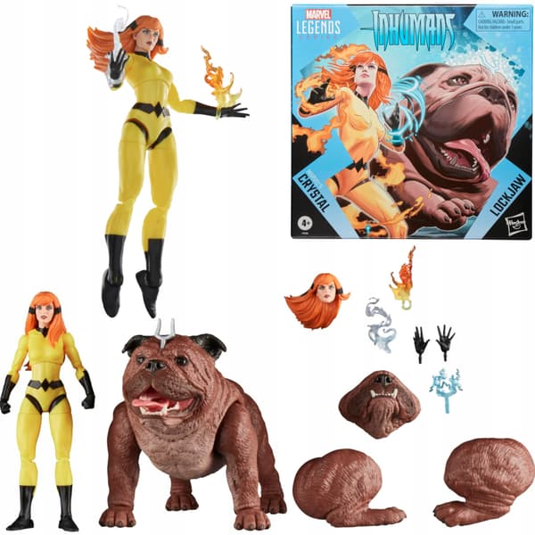 MARVEL LEGENDS CRYSTAL & LOCKJAW DELUXE SET 15 CM TOY GIFT