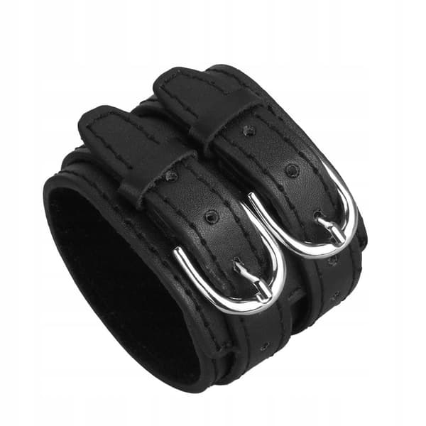 Men’s PU Leather Accessory with Double PU Leather, Black