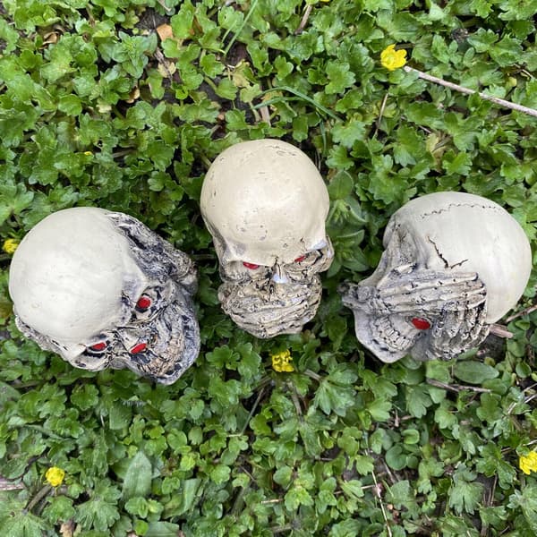 See No Evil, Hear No Evil, Speak No Evil – Stacked Tower Gothic Tabletop Decor