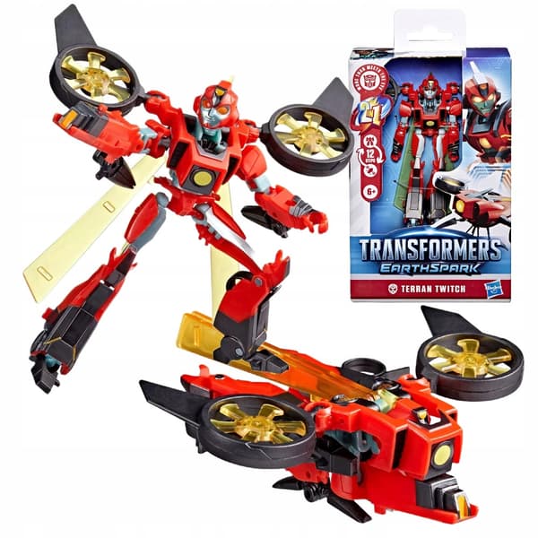 TRANSFORMERS EARTHSPARK AUTOBOT 2-IN-1 ROBOT FIGURINE: TERRAN TWITCH, 12 CM
