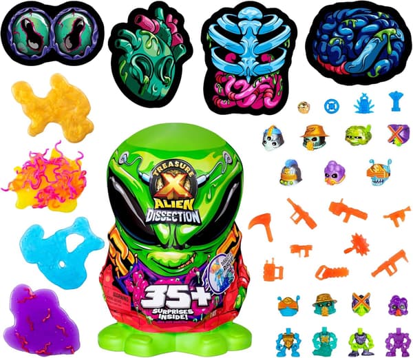 TREASURE X ALIENS DISSECTIONS LARGE ALIEN SET – 35 SURPRISES, 30 CM
