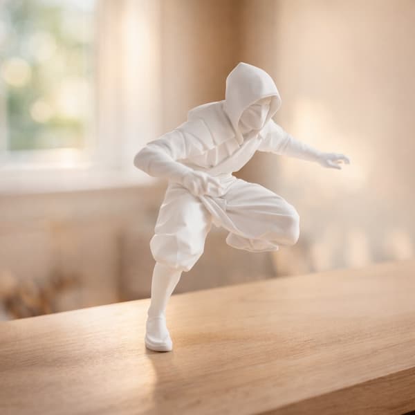 NINJA WARRIOR FIGURINE IN A DYNAMIC POSE FOR YOUR COLLECTION – MANY COLOURS AVAILABLE