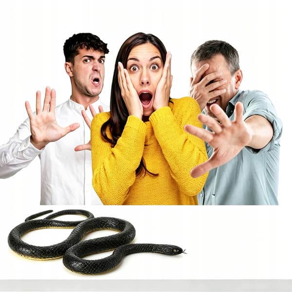 MOVABLE REALISTIC SNAKE FIGURINES, 112 CM, FOR PRANKS – 2-PACK, PLASTIC