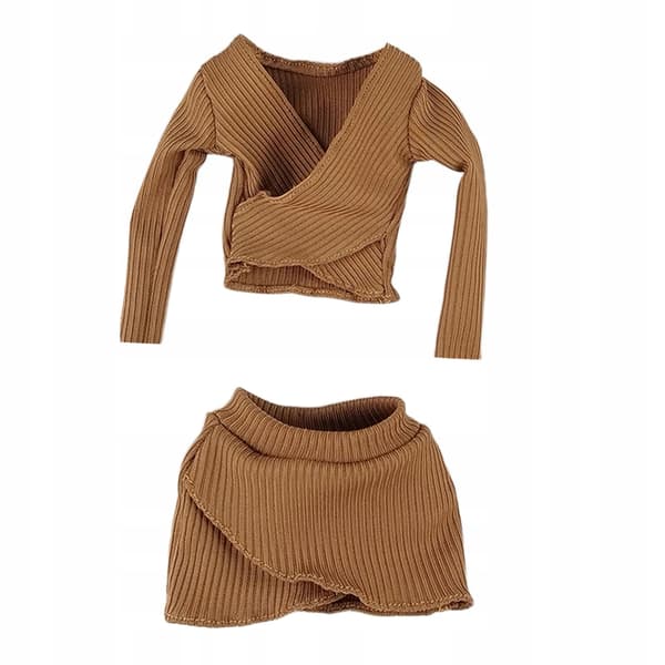 1:6 Scale Basic Crop Top Costume – Female Figure, Brown