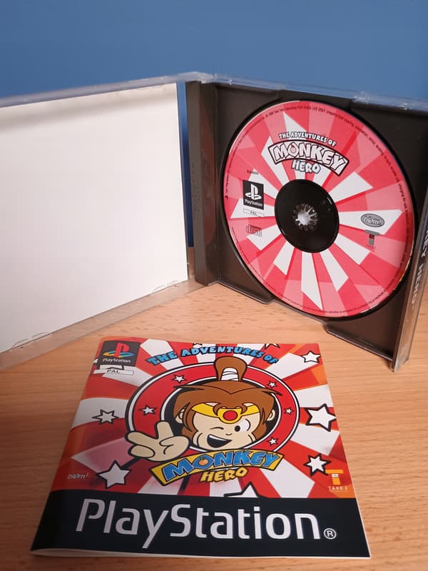 MONKEY HERO game for Sony PlayStation (PSX), English version, complete set