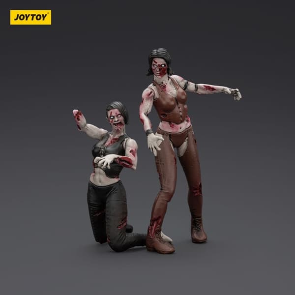 Dark Source Zombie Action Figures 2-Pack: Female Wrestlers, 8 cm