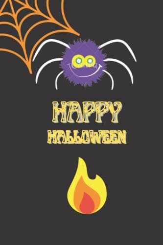Happy Halloween: Spider and Evil Wizard Notebook – Lined White Paper, Perfect