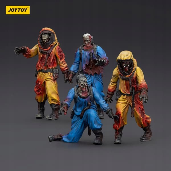 Zombie Dark Source figurines – biochemical laboratory team, 4 pieces, 8 cm