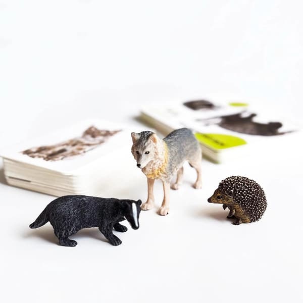 A set of forest animal figurines