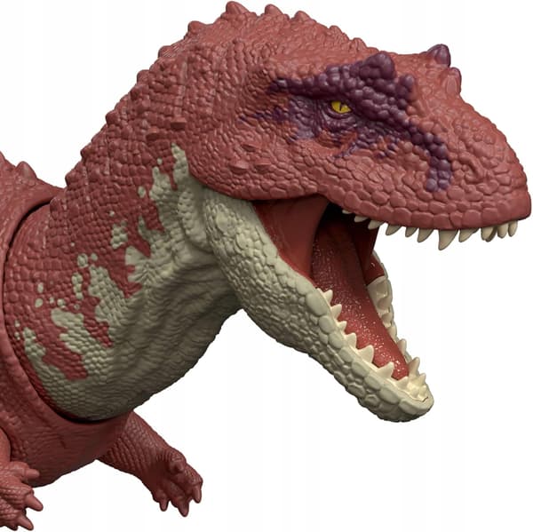 A DINOSAUR FIGURINE WITH A ROAR AND A MULTI-DIRECTIONAL ATTACK FOR PLAY