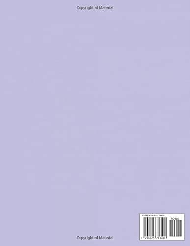 Notebook: Large pastel purple 8.5x11 notebook