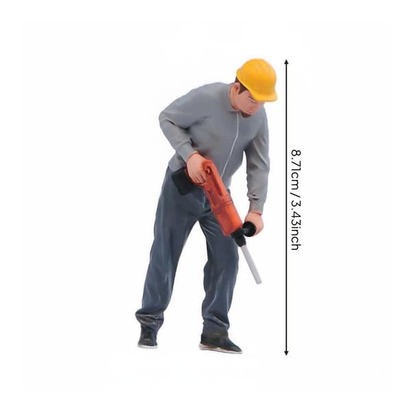 1/18 Construction worker figurine – Highly detailed, hand-painted 1-18 a