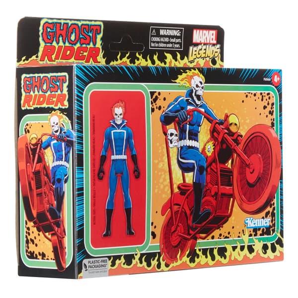 Hasbro Retro Marvel Legends Ghost Rider figurine, 10 cm