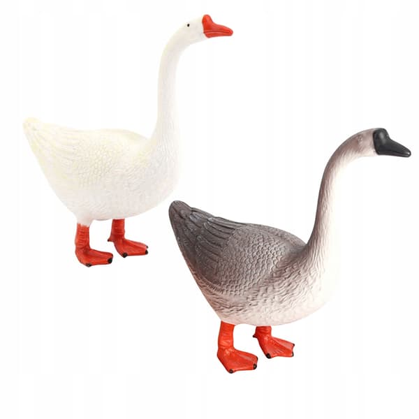 2 DECORATIVE GOOSE FIGURINES FOR YOUR DESK AND PATIO