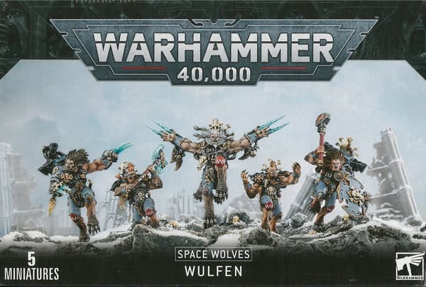 Games Workshop Warhammer 40 000 Space Wolves-figurer: Wulfen, 5 stk.
