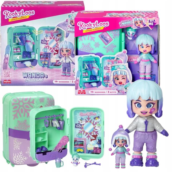 KOKYLOOS DOLL SUITCASE BAG WARDROBE SUITCASE WANDA MAGIC BOX SET
