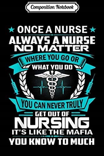Composition Notebook: Once a nurse, always a nurse, no matter where you go or