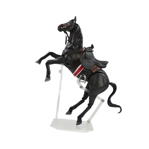 Pony Figurine – Action Figure Style, Poseable, Home Decor – Black