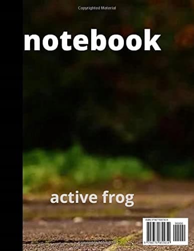 active frog notebook: Kawaii Strawberry Milk Frog | College-ruled lined notebook