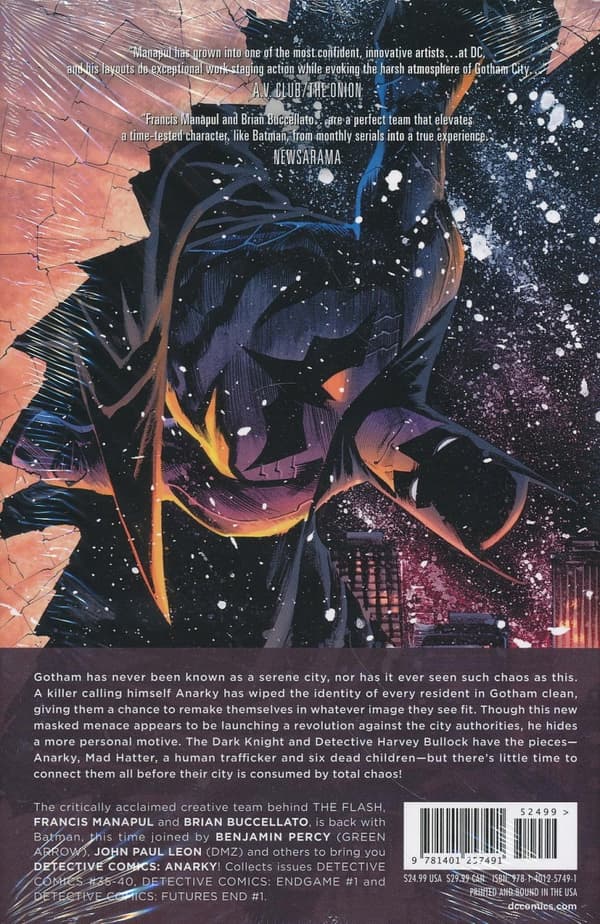TD2 BATMAN DETECTIVE COMICS VOL 07 ANARKY HC