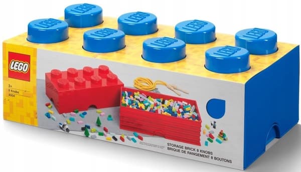 LEGO BRICK STORAGE CONTAINER, 8-BOX SET, LARGE BRICK, 50 CM, BLUE SORTING BOX