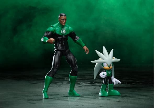SONIC x DC SILVER & GREEN LANTERN FIGURE SET Collectable figure