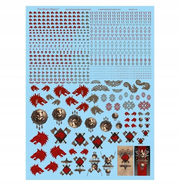 Warhammer 40,000 Space Wolves Legion Decal Sheet