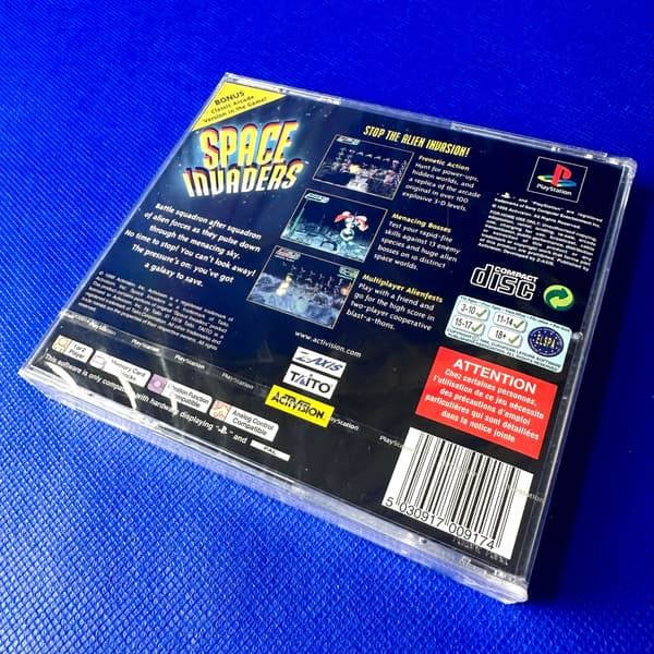 Space Invaders | PS1 | PSX | PLAYSTATION 1 | NEW | + PROTECTOR