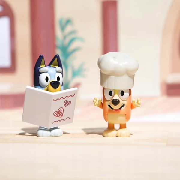 BLUEY AND BINGO FANCY RESTAURANT FIGURINES