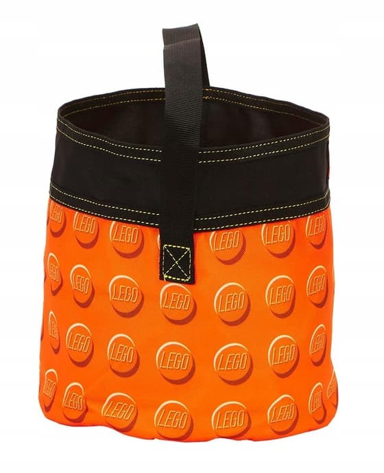 LEGO BAG, BUCKET, FABRIC CONTAINER FOR BRICKS, ORANGE