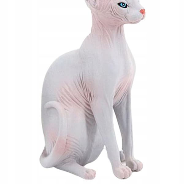 Sturdy plastic action figures: Sphynx Cat, Hairless Cat, Miniature, right-facing
