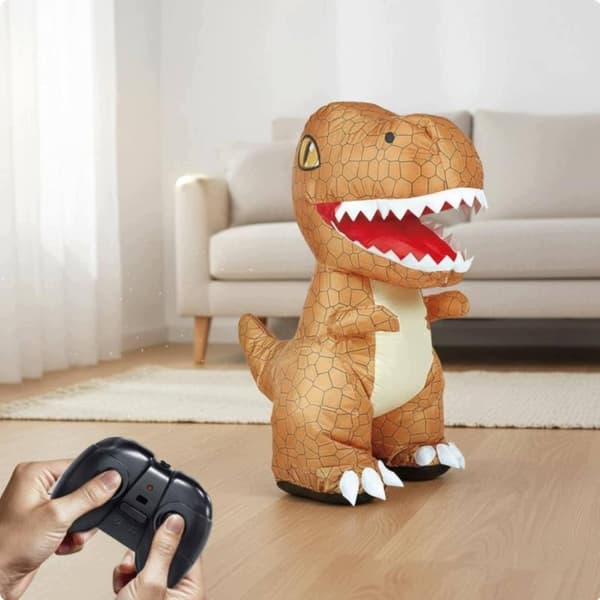 Remote-controlled inflatable dinosaur, automatic inflation, Auto Inflate, green