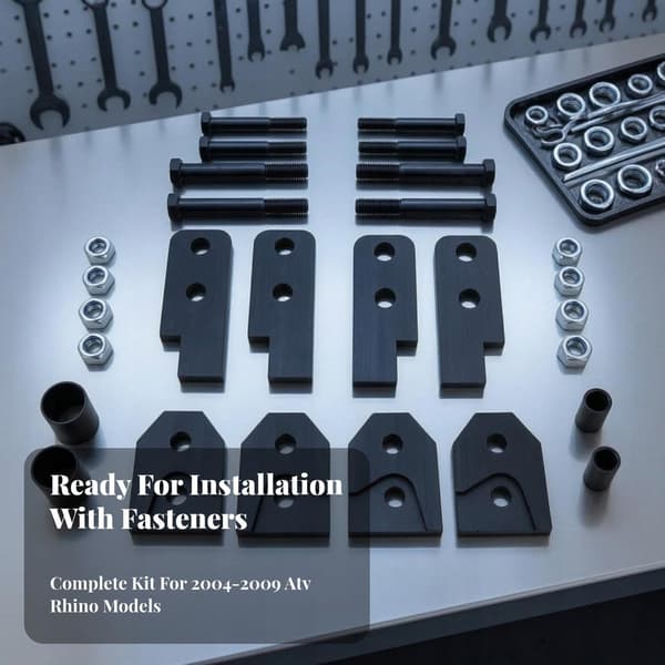Enhanced handling. Increased ATV height | Machined mounting plates, black