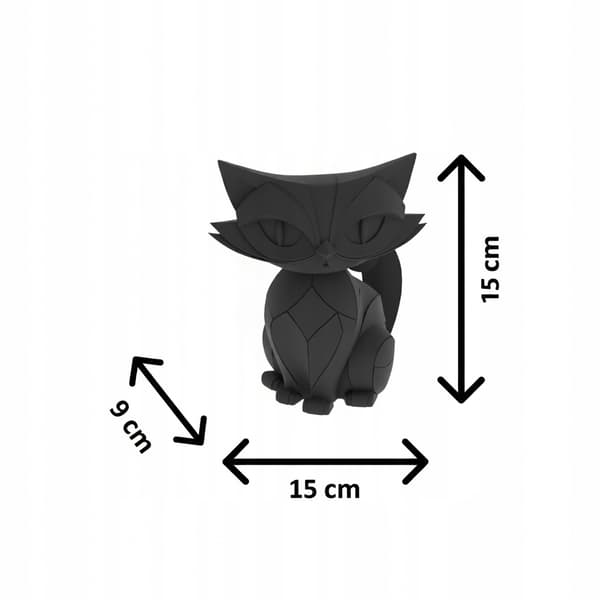 DECORATIVE GEOMETRIC CAT FIGURINE FOR A SHELF – AVAILABLE IN MANY COLOURS