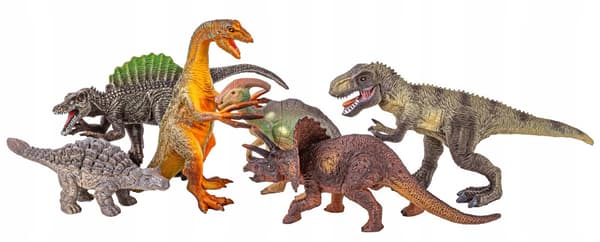 LARGE DINOSAUR SET – T-REX DINOSAUR FIGURES, 6-PIECE SET – CHILDREN’S TOY
