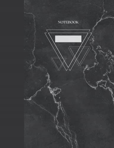 Notebook: Lined Paper, Blank, Minimalist Black Marble Design, School Notebook