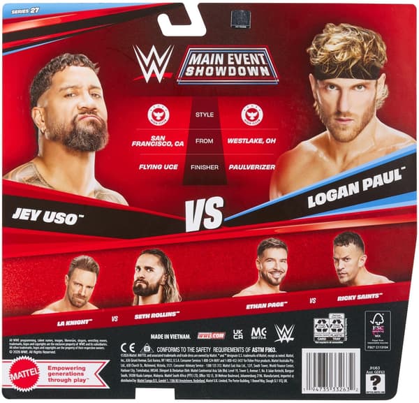 WWE – MAIN EVENT SHOWDOWN – JEY USO VS LOGAN PAUL (2-FIGURE PACK) [FIGURE]