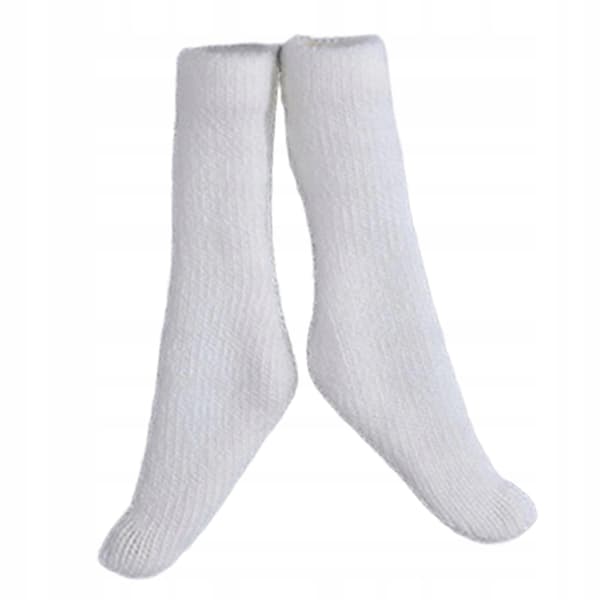 Miniature socks for 1/12 scale action figures, a doll accessory, retro white