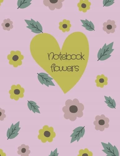 Notebook: Cute Colourful Flowers, College-ruled: Notebook: Cute Colourfu