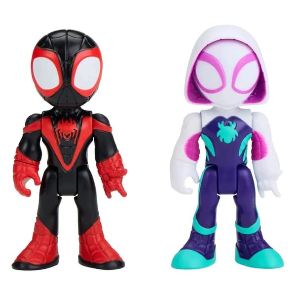 Miles Spin Morales and Ghost-Spider figurines - Spiday Disney set