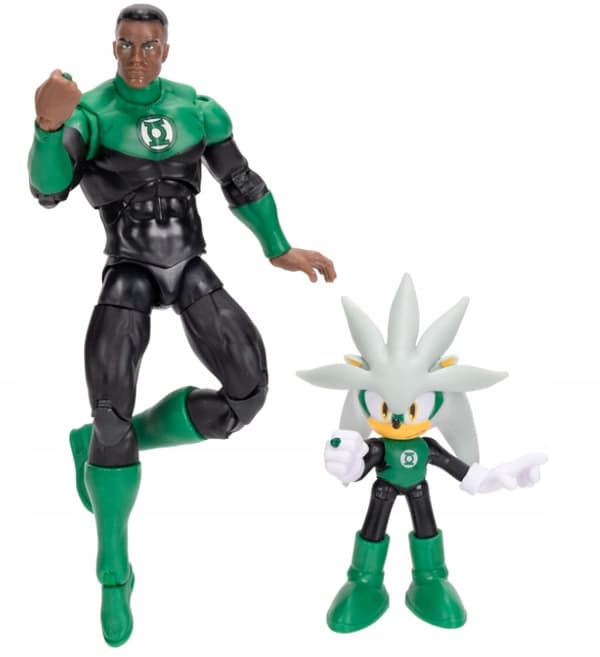 SONIC x DC SILVER & GREEN LANTERN FIGURE SET Collectable figure