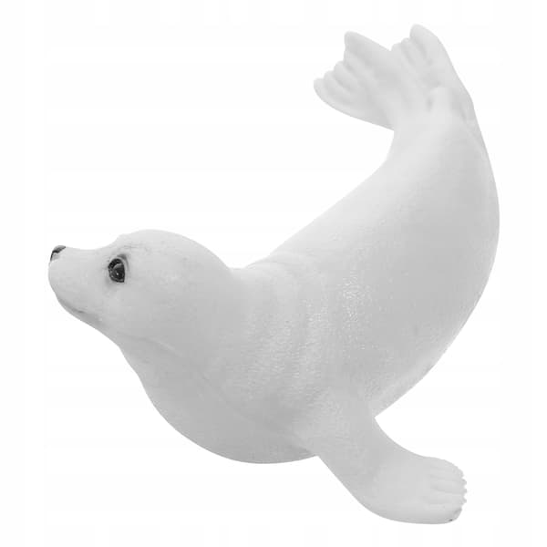 WHITE PLASTIC SEAL FIGURINE FOR DECORATION