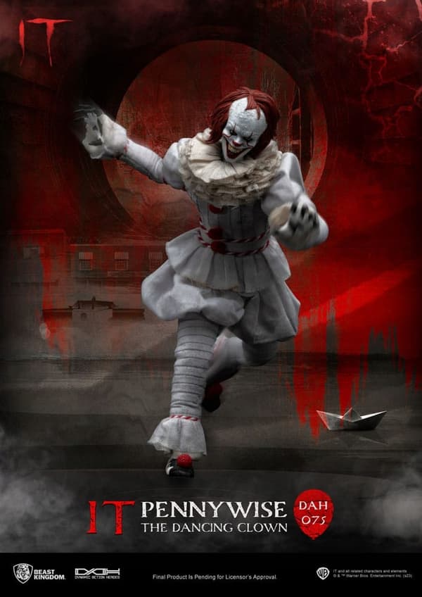 Pennywise from Stephen King’s *It* – Dynamic 8ction Heroes 1/9 Scale Figure, 21 cm
