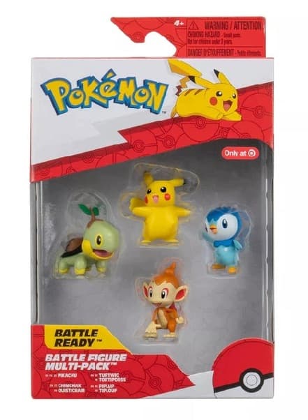 Pokémon - Multipack (4 pieces) (Pikachu, Chimchar, Trawert, Penguin)