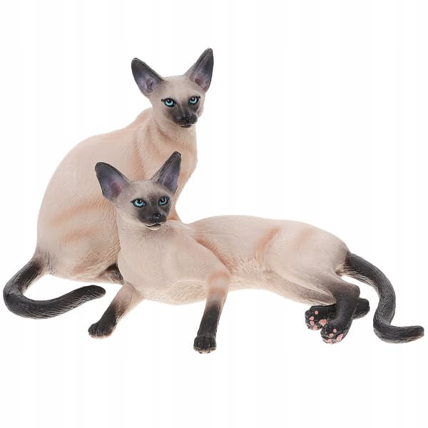 2 PLASTIC CAT FIGURINES FOR THE HOME AND GARDEN