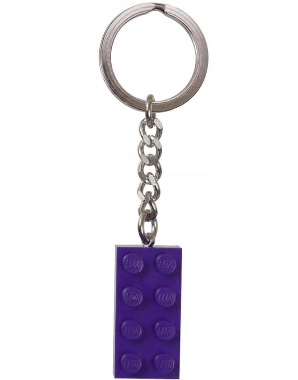 LEGO Classic 853379 Purple Brick Keyring – Chrome