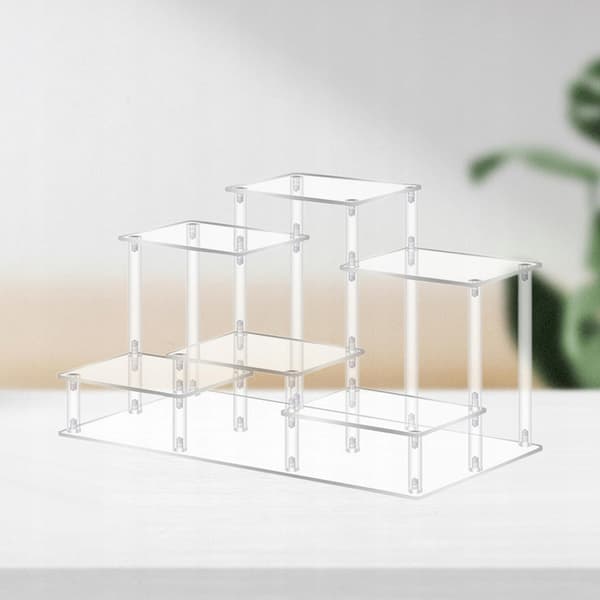 Riser Tiered Display Stand Organiser Small Clear Acrylic Display Shelf