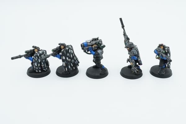 Warhammer 40k Space Marines Scout Snipers – set of 5 plastic figures